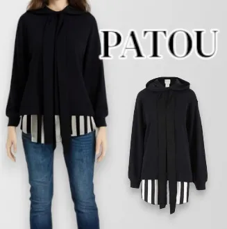 PATOU  |Stripes Long Sleeves Hoodies & Sweatshirts