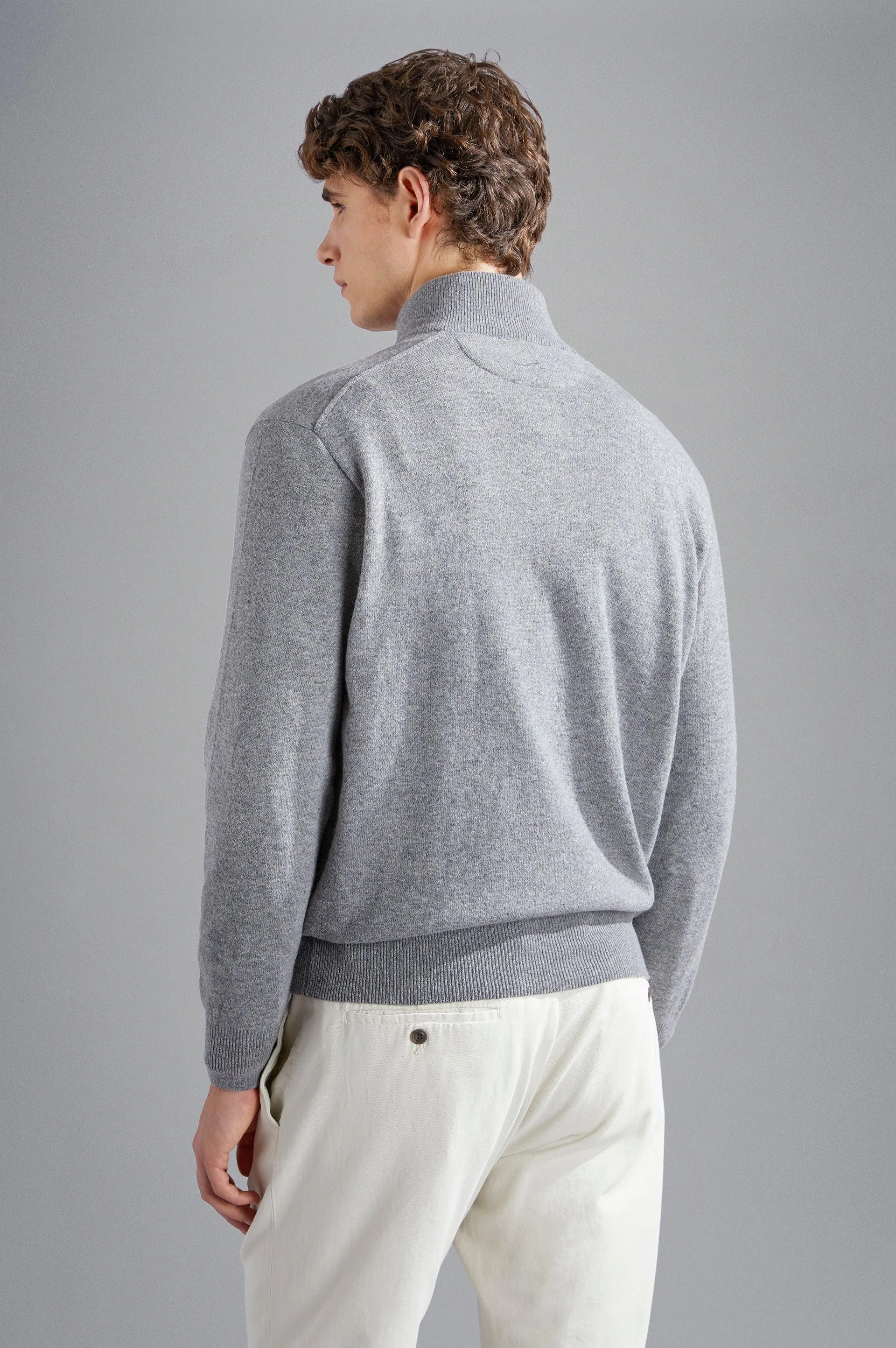 Paul & Shark - Chandail col zip de laine RE-WOOL