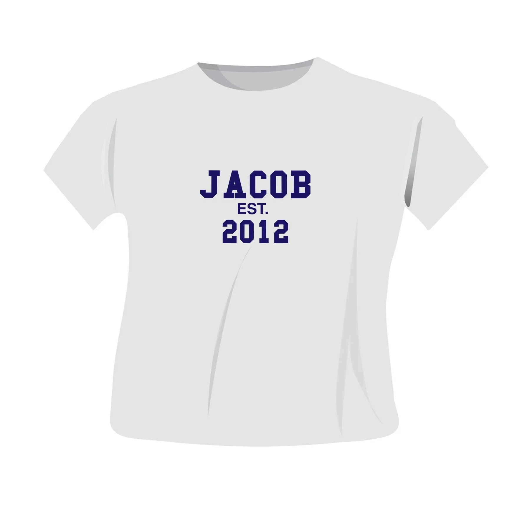 Personalised Established Blue Text Tshirt 5-6 years