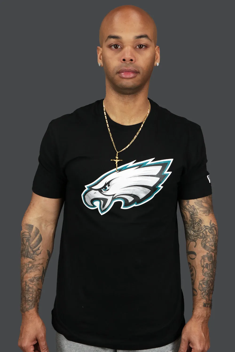 Philadelphia Eagles Shimmer Super Bowl LII Shirt | New Era Black