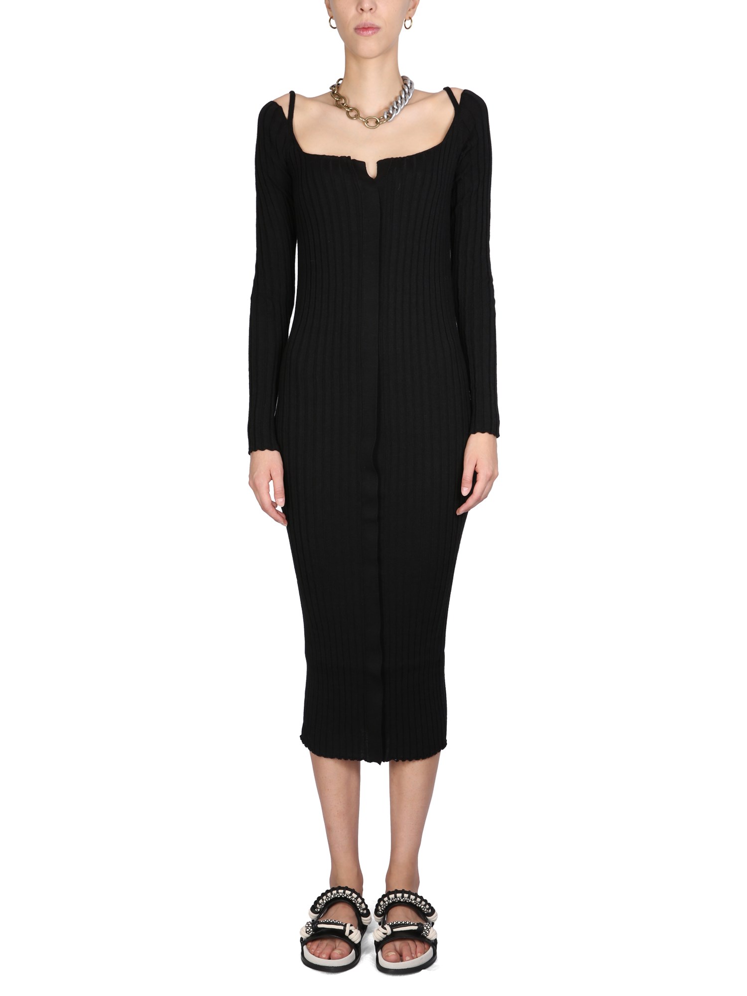 PHILOSOPHY DI LORENZO SERAFINI    WOOL MIDI DRESS