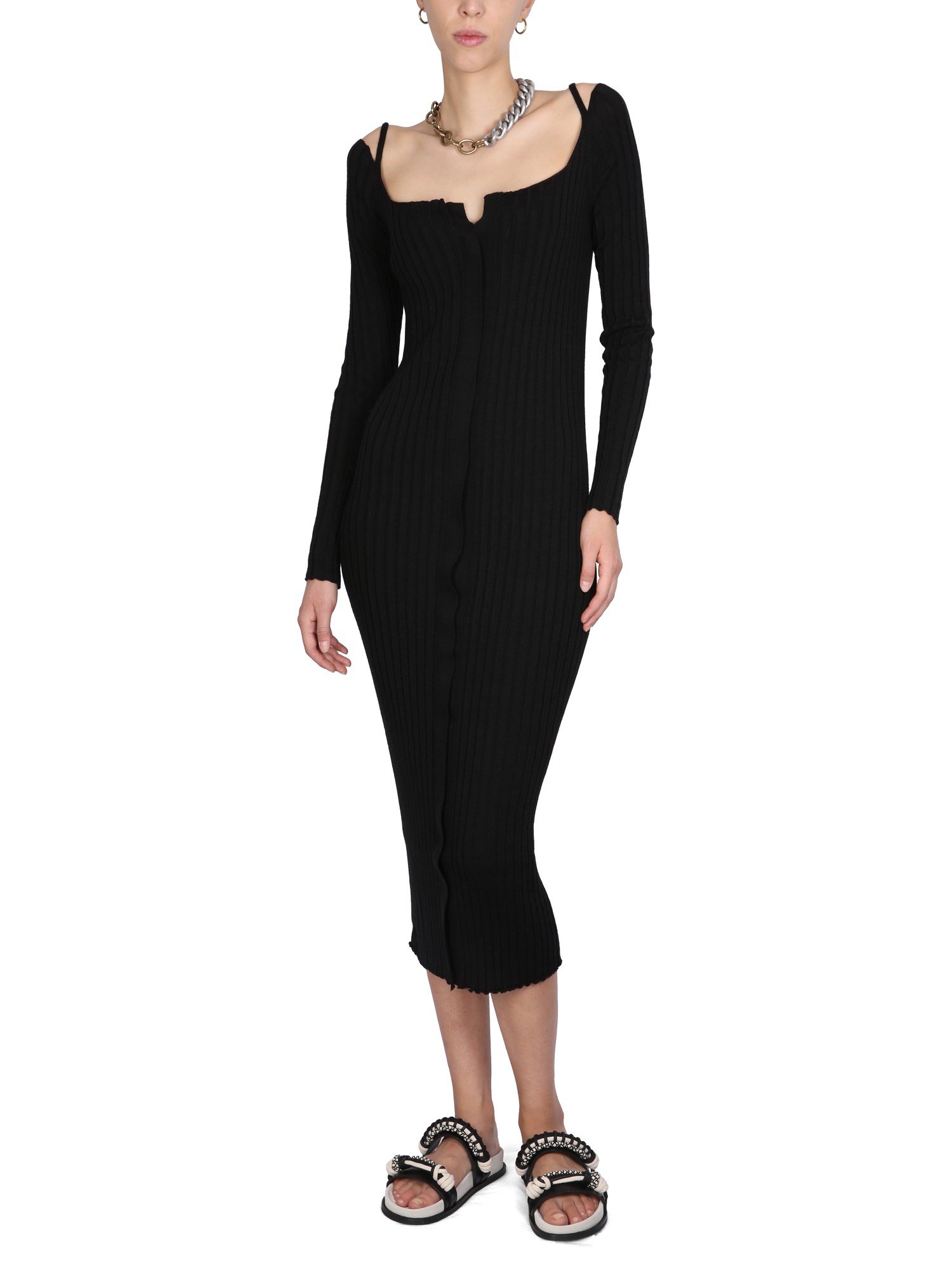 PHILOSOPHY DI LORENZO SERAFINI    WOOL MIDI DRESS