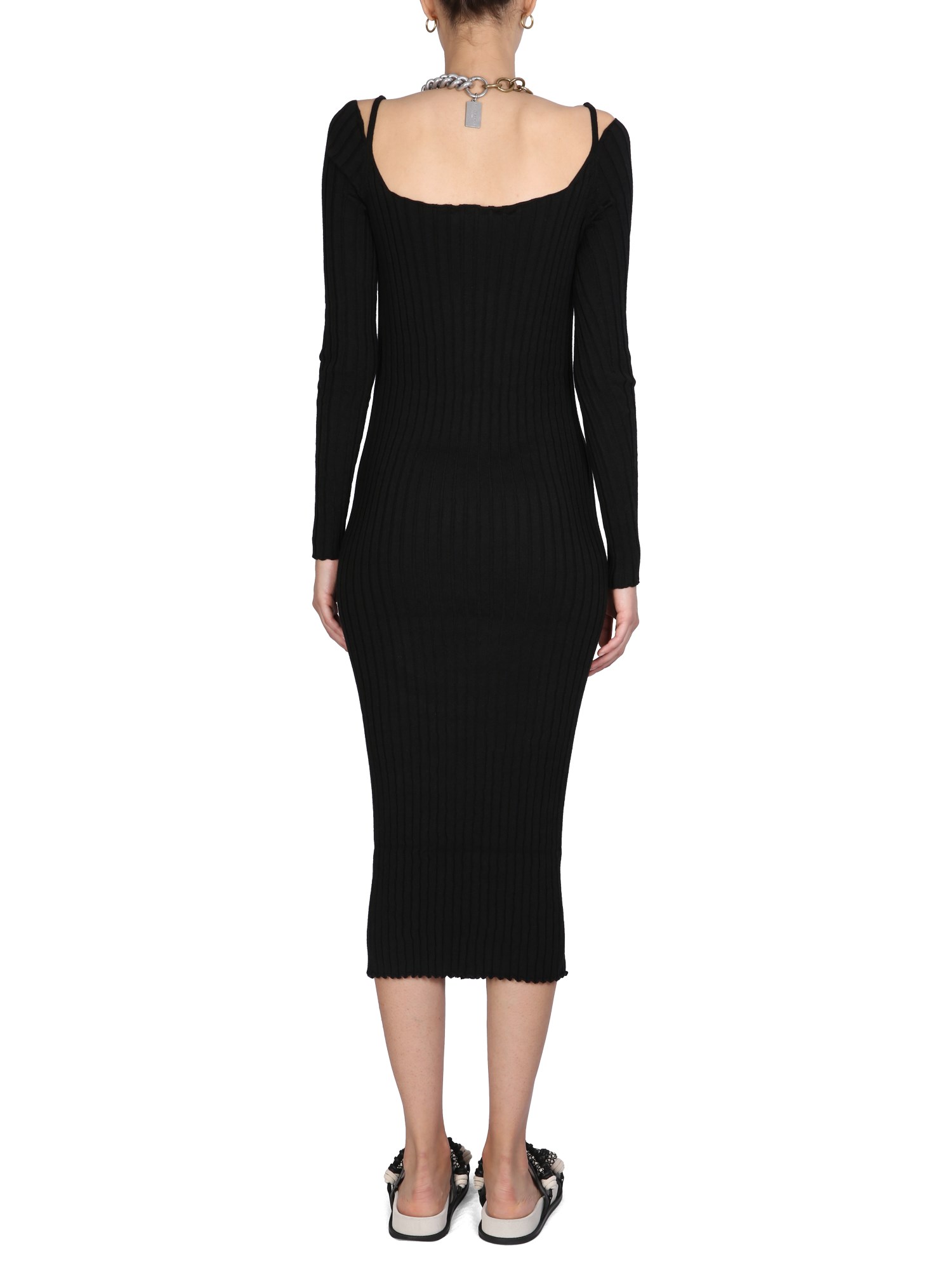 PHILOSOPHY DI LORENZO SERAFINI    WOOL MIDI DRESS