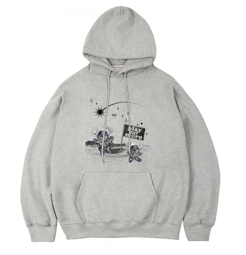 PLAYNOMORE  |Street Style Logo Hoodies & Sweatshirts