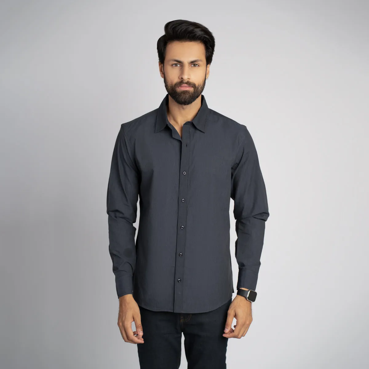 Poplin Plain Regular Shirt - HSSM3230001