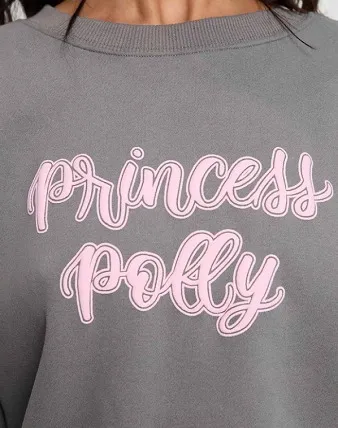 Princess Polly  |U-Neck Long Sleeves Hoodies & Sweatshirts