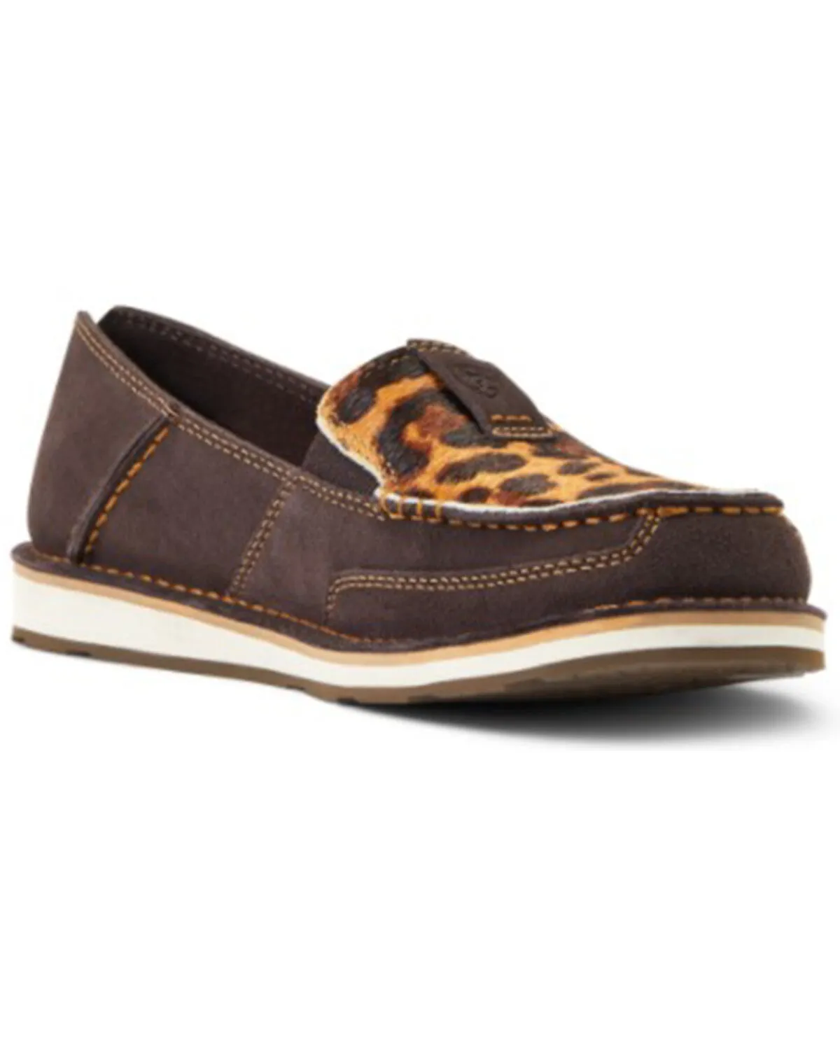 Product Name:  Ariat Women's Hair-On Leopard Print Cruiser Shoes - Moc Toe