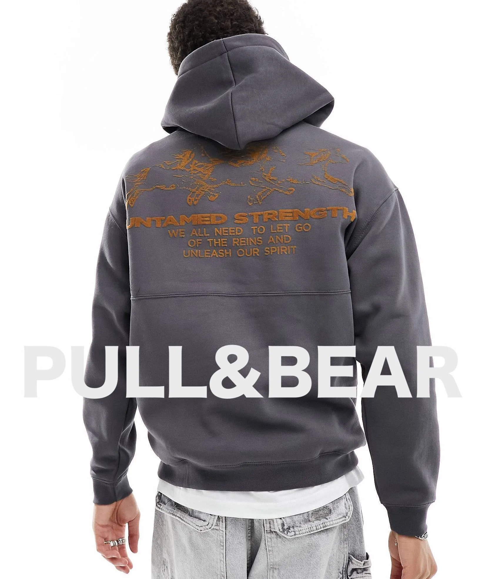 PULL & BEAR  |Long Sleeves Logo Hoodies