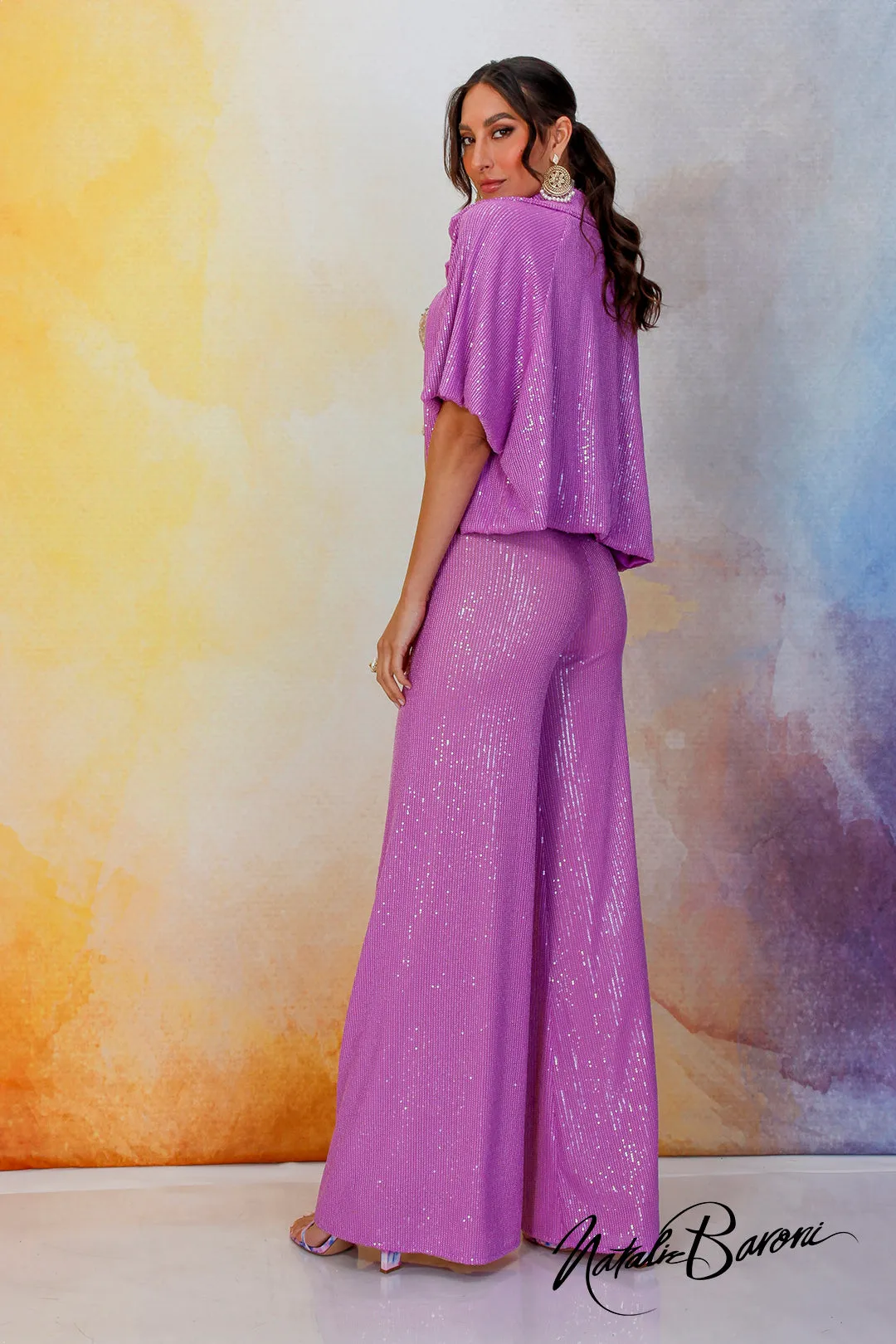 Purple Palazzo Pant - La Scala