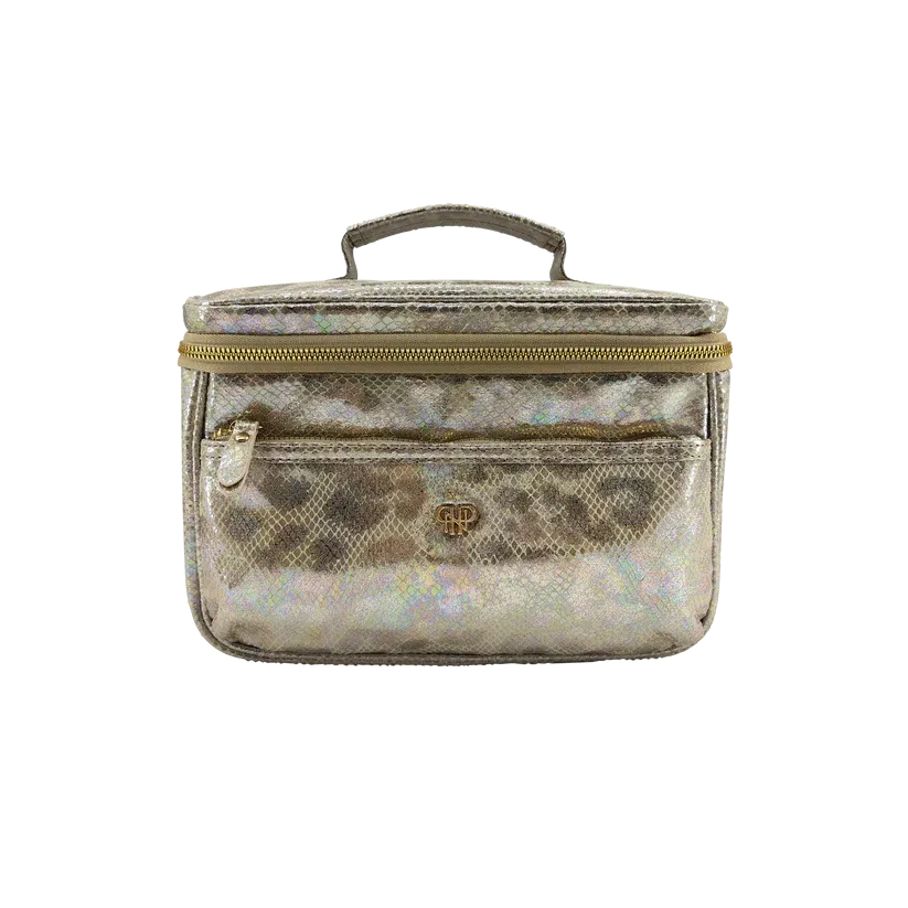 PurseN Train Case- Glimmer Leopard