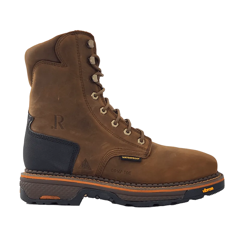 R. Watson Men's 8 Peanut Cowhide Waterproof Work Boots