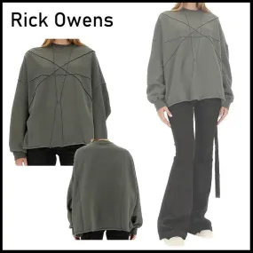 RICK OWENS  |Sweat Street Style Cotton Hoodies & Sweatshirts