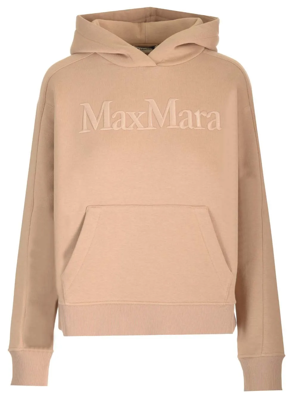 S Max Mara  |Long Sleeves Cotton Logo Hoodies & Sweatshirts