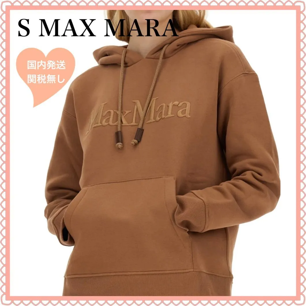 S Max Mara  |Long Sleeves Logo Hoodies & Sweatshirts