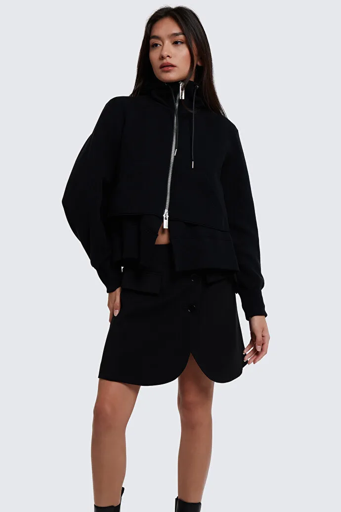 sacai  |Long Sleeves Plain Cotton Hoodies & Sweatshirts