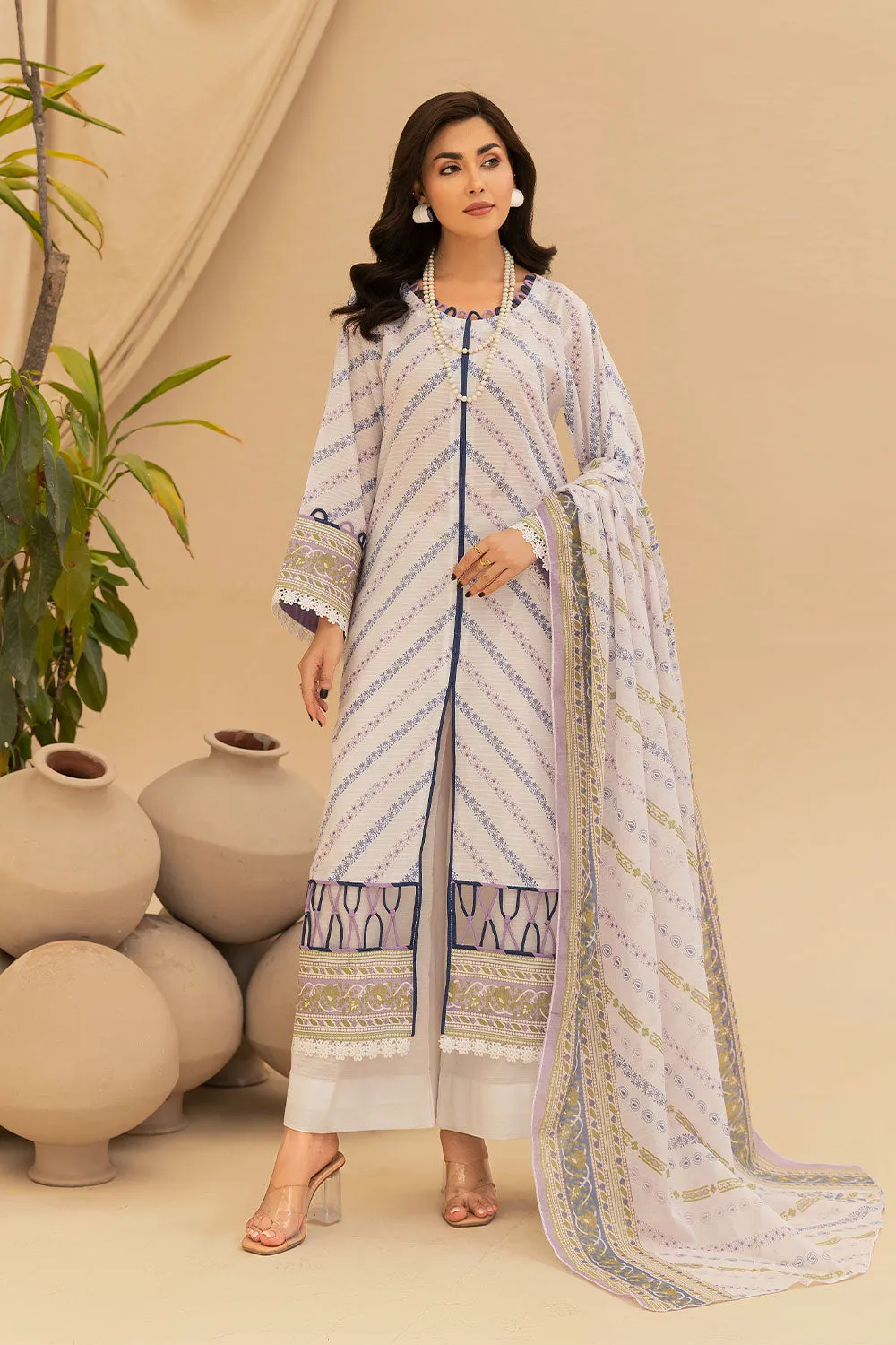 Safwa Safron Vol-02 Fine Digital Printed Lawn Unstitched 3Pc Suit SAF-12