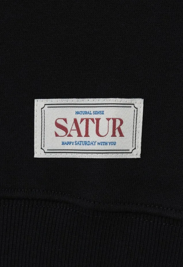 SATUR  |Unisex Long Sleeves Cotton Logo Hoodies