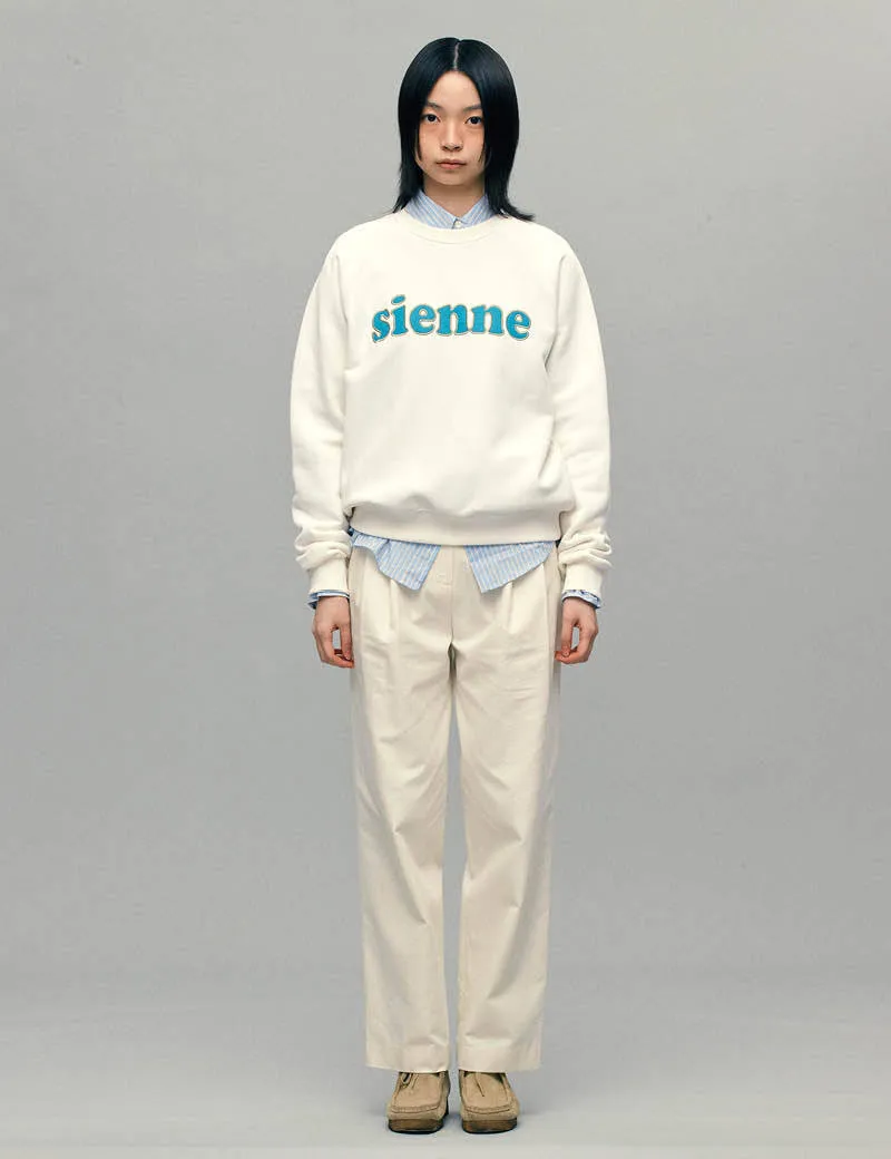 Sienne  |Long Sleeves Cotton Logo Hoodies & Sweatshirts