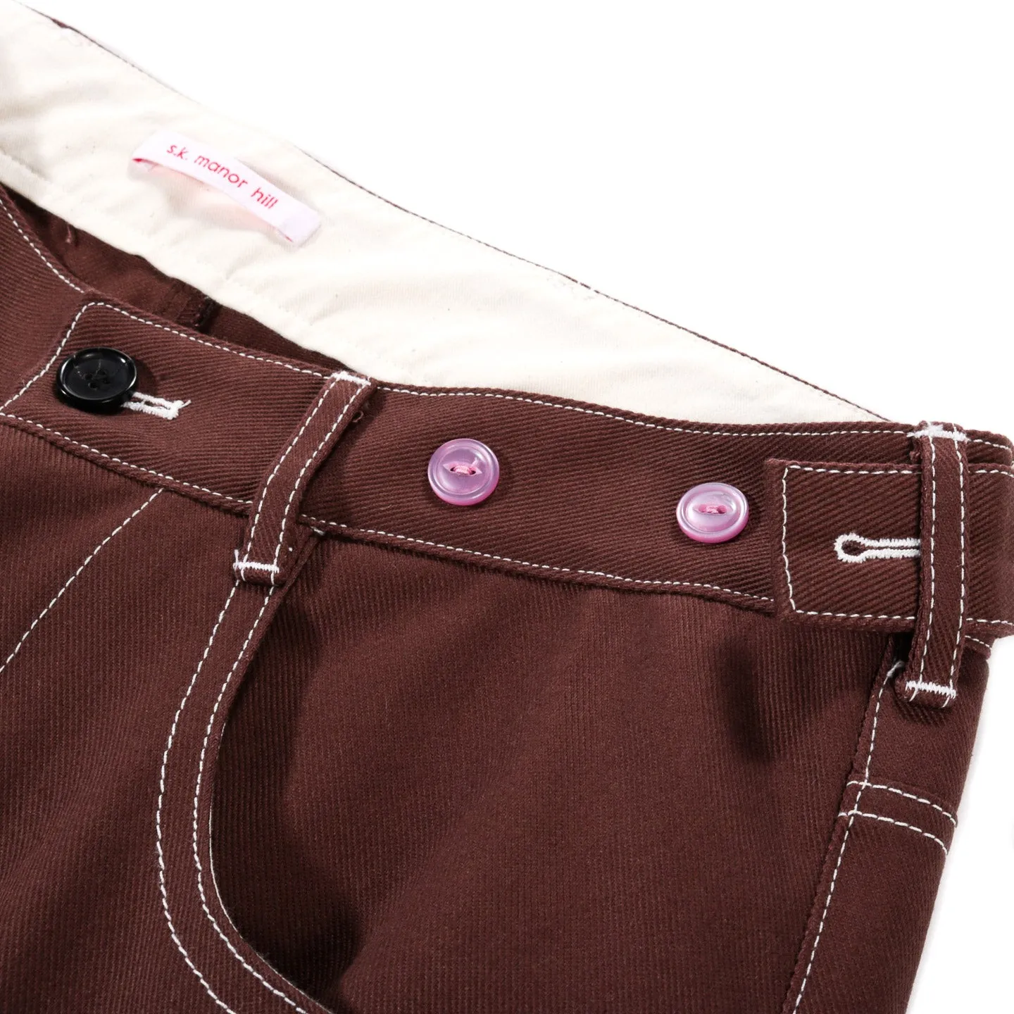 S.K. MANOR HILL RANCH PANT BROWN COTTON TWILL