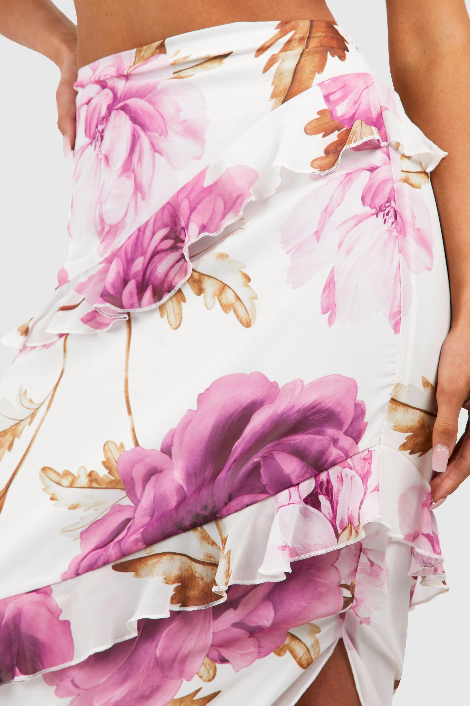 Skirts | Floral Frill Maxi Skirt | boohoo