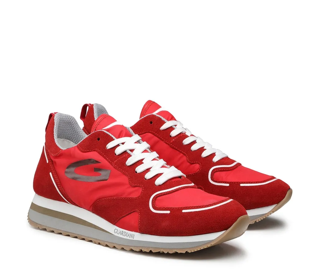 SNEAKER SNEAKERS UOMO AGM008806 SUEDE/NYLON RED