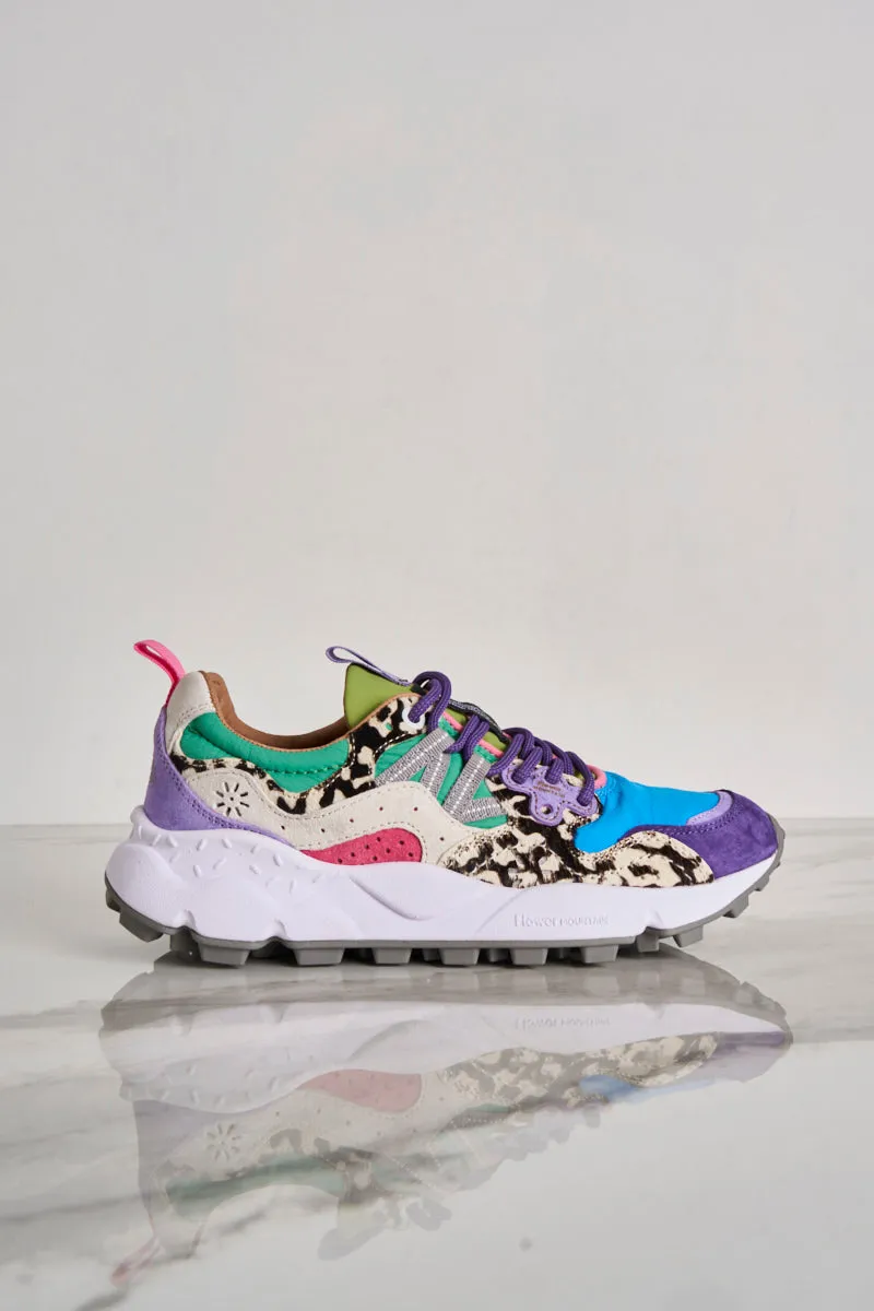 Sneakers donna Yamano 3 in suede multicolor