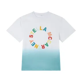 Stella McCartney Boy's SS Tie Dye T-shirt w/ Multicolor Logo Print