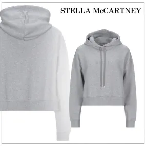 Stella McCartney  |Long Sleeves Plain Cotton Logo Hoodies & Sweatshirts