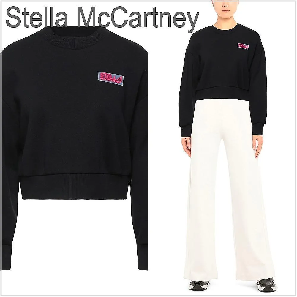 Stella McCartney  |Long Sleeves Plain Logo Hoodies & Sweatshirts