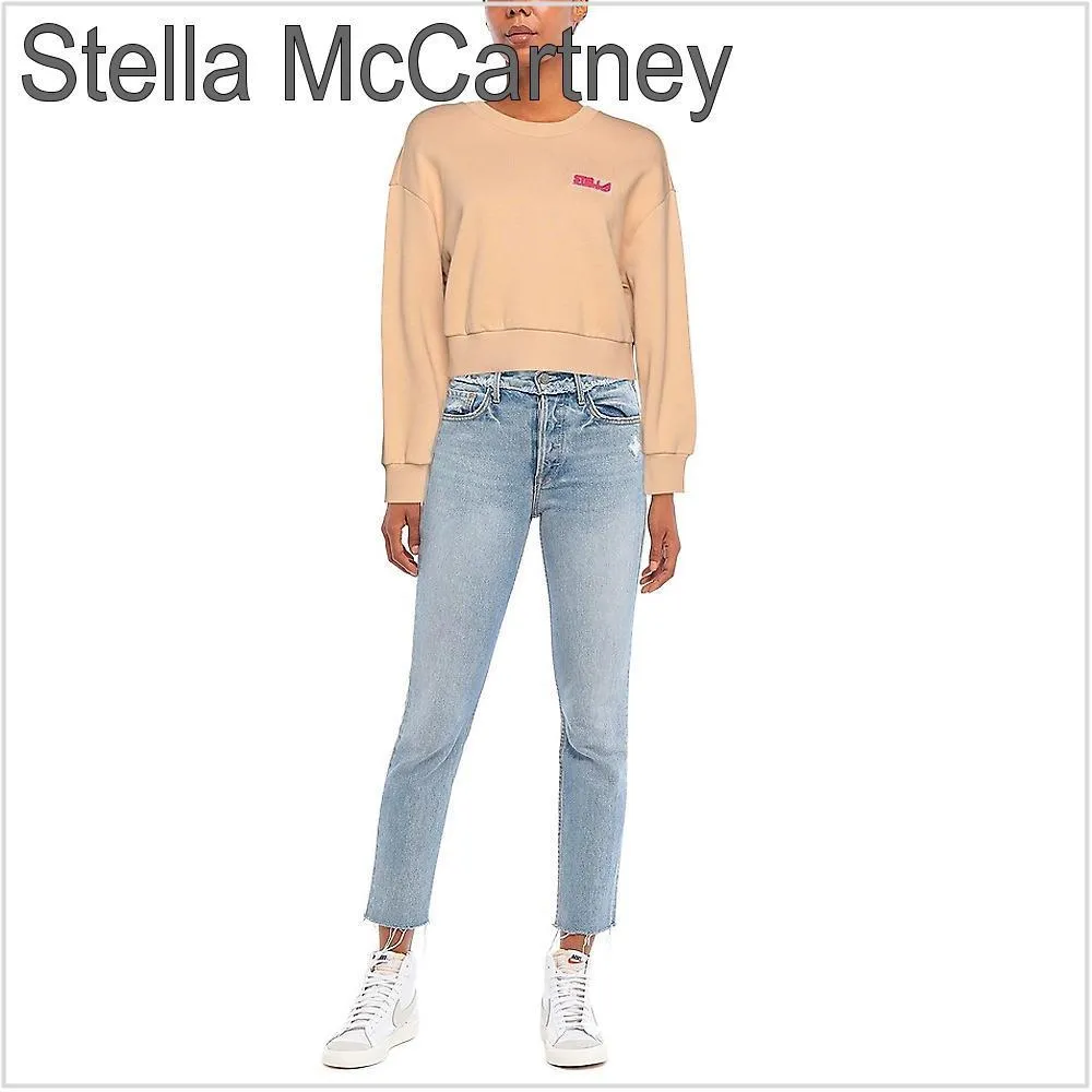 Stella McCartney  |Long Sleeves Plain Logo Hoodies & Sweatshirts