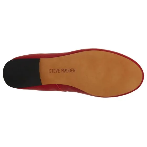 Steve Madden Bellami Red Leather Sheep Nappa Loafer Shoes