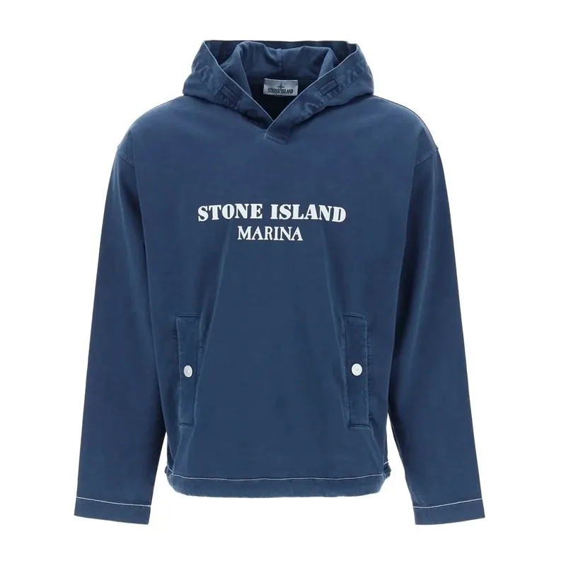 STONE ISLAND  |Long Sleeves Cotton Logo Hoodies