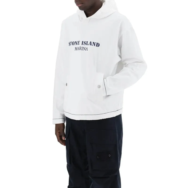 STONE ISLAND  |Long Sleeves Cotton Logo Hoodies