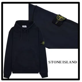 STONE ISLAND  |Street Style Logo Hoodies