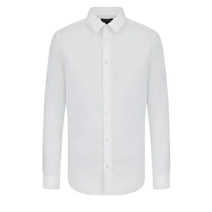 STRETCH COTTON SHIRT Man Optical White 