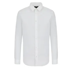 STRETCH COTTON SHIRT Man Optical White 