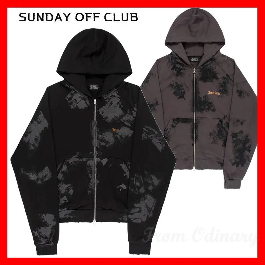 SUNDAYOFFCLUB  |Unisex Street Style Logo Hoodies