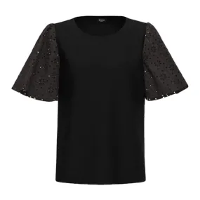 T-SHIRT NET Donna Nero