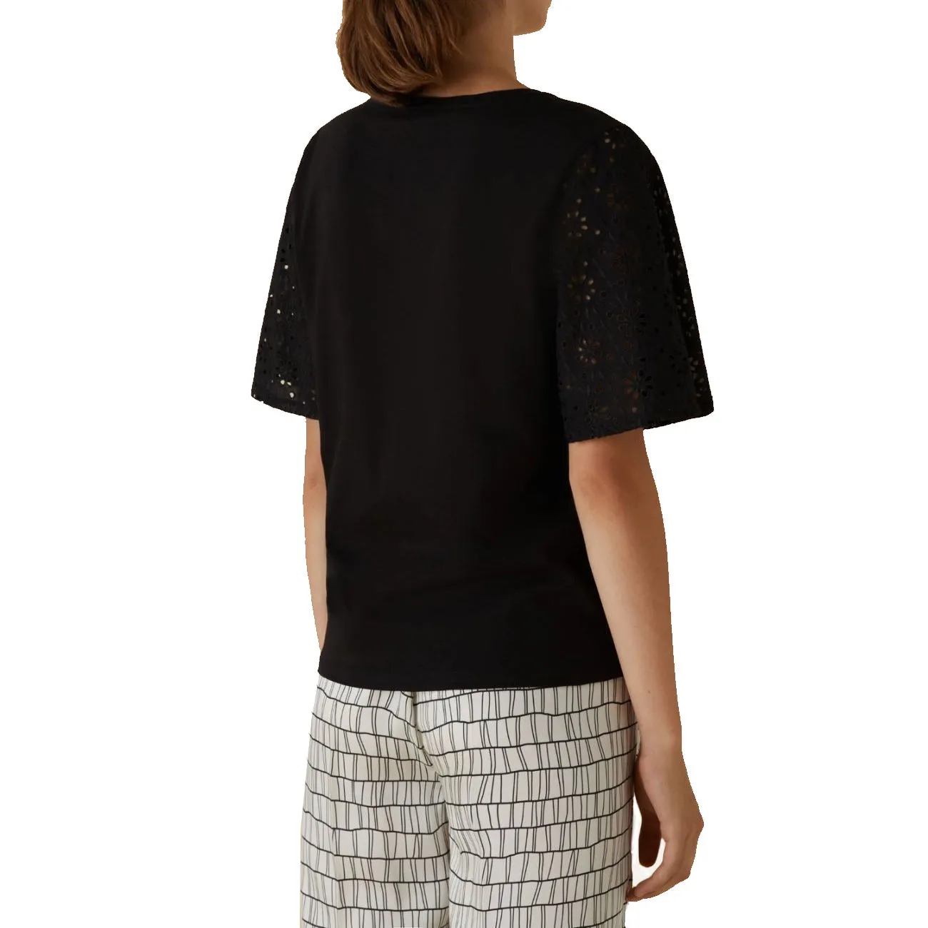 T-SHIRT NET Donna Nero