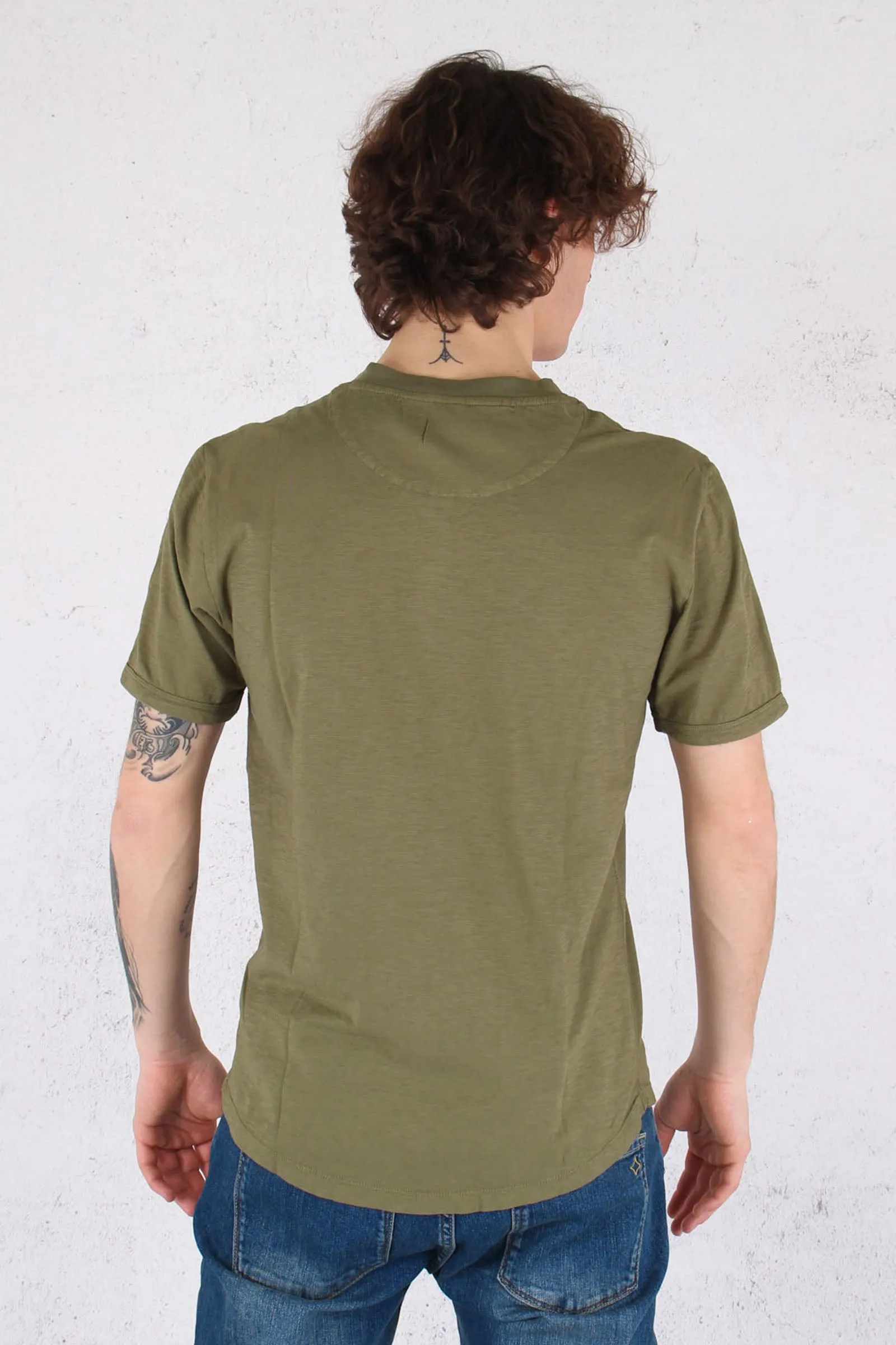 T-shirt Serafino Fiammata Militare