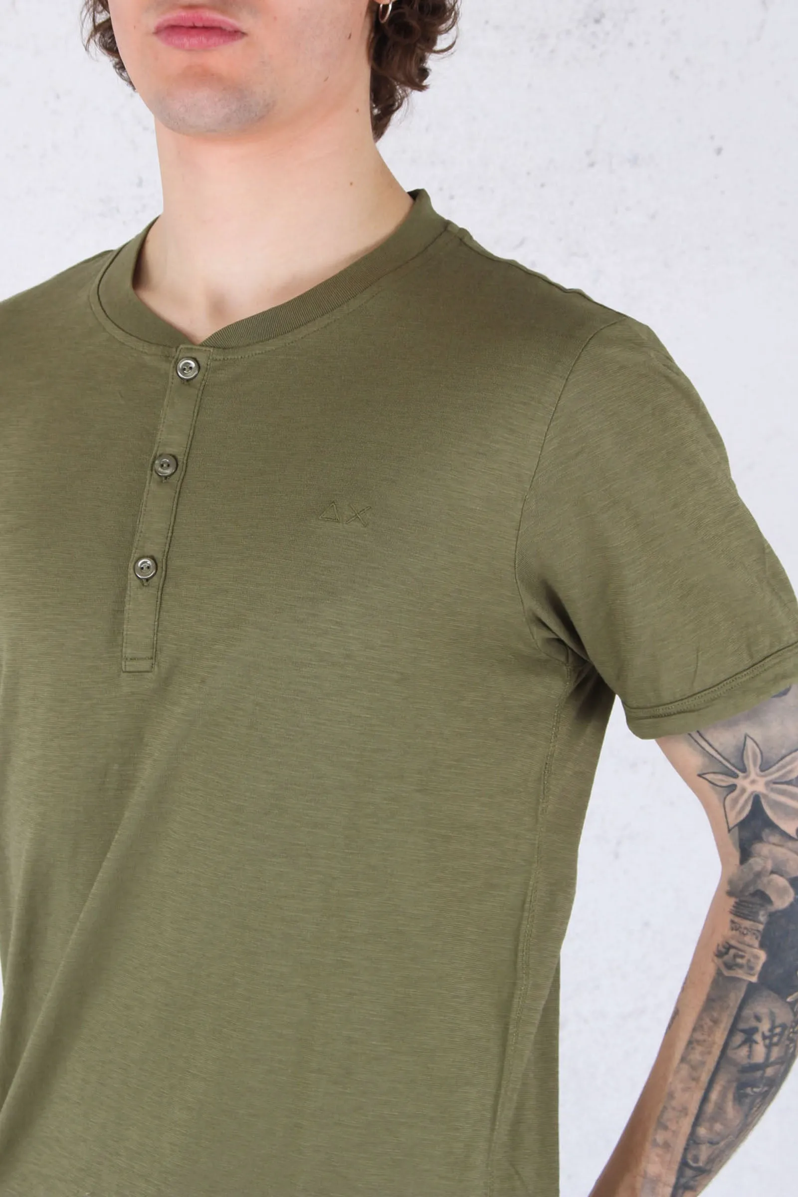 T-shirt Serafino Fiammata Militare