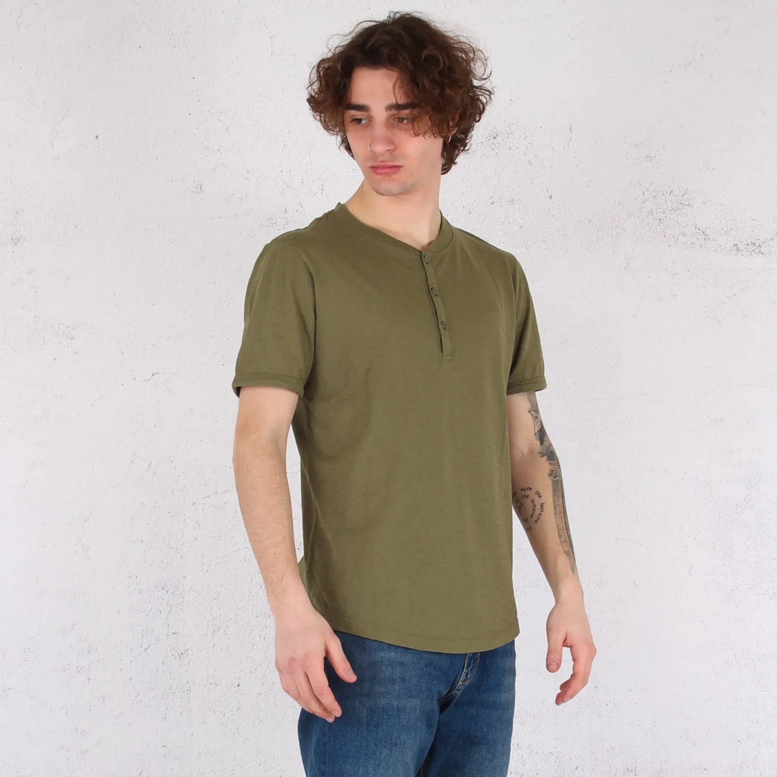 T-shirt Serafino Fiammata Militare