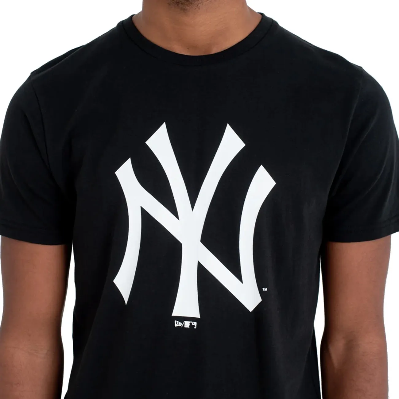 T-SHIRT STAMPA LOGO TEAM NY YANKEES Uomo Nero