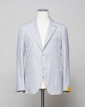 Tagliatore Linen & Cotton Herringbone Jacket / Light Grey