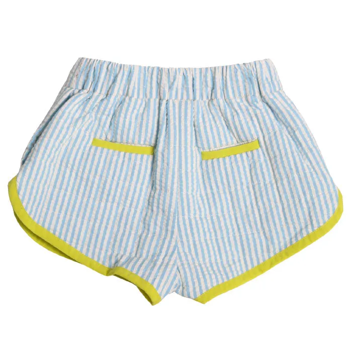 Tia Cibani Kids Child Pull-On Tufted Gym Shorts Waze Blue