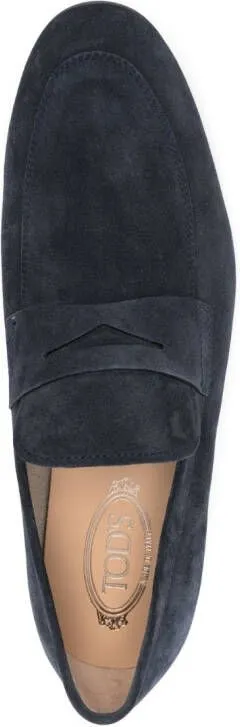 Tod's suede slip-on loafers Blue