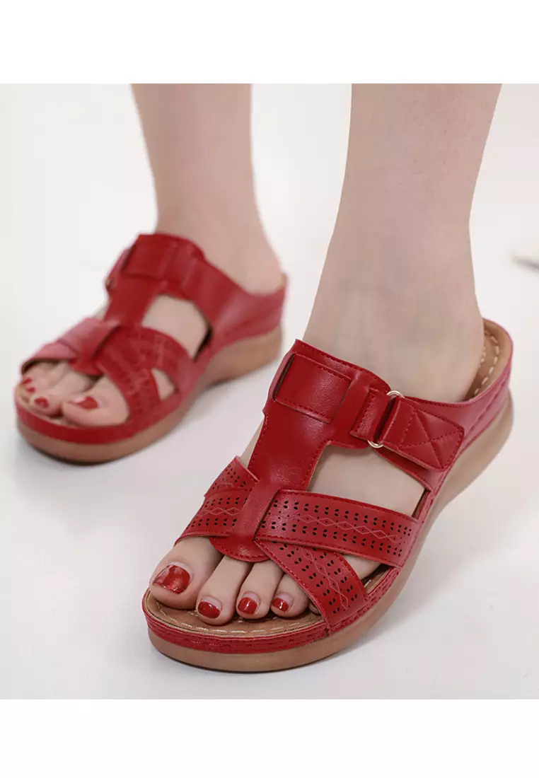 Twenty Eight Shoes 5CM Open Toe PU Wedge Sandals ALM298-1