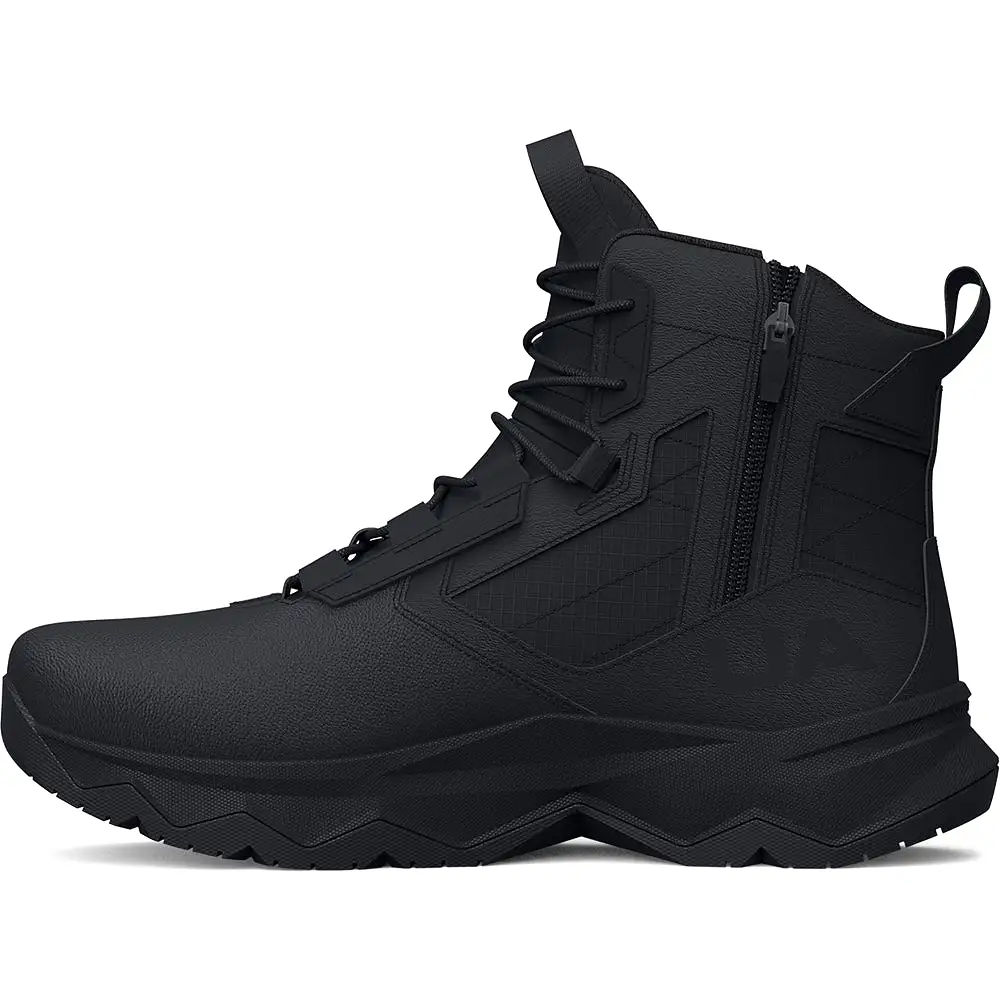 'Under Armour' Men's 6 Stellar G2 SR Side Zip Soft Toe - Black