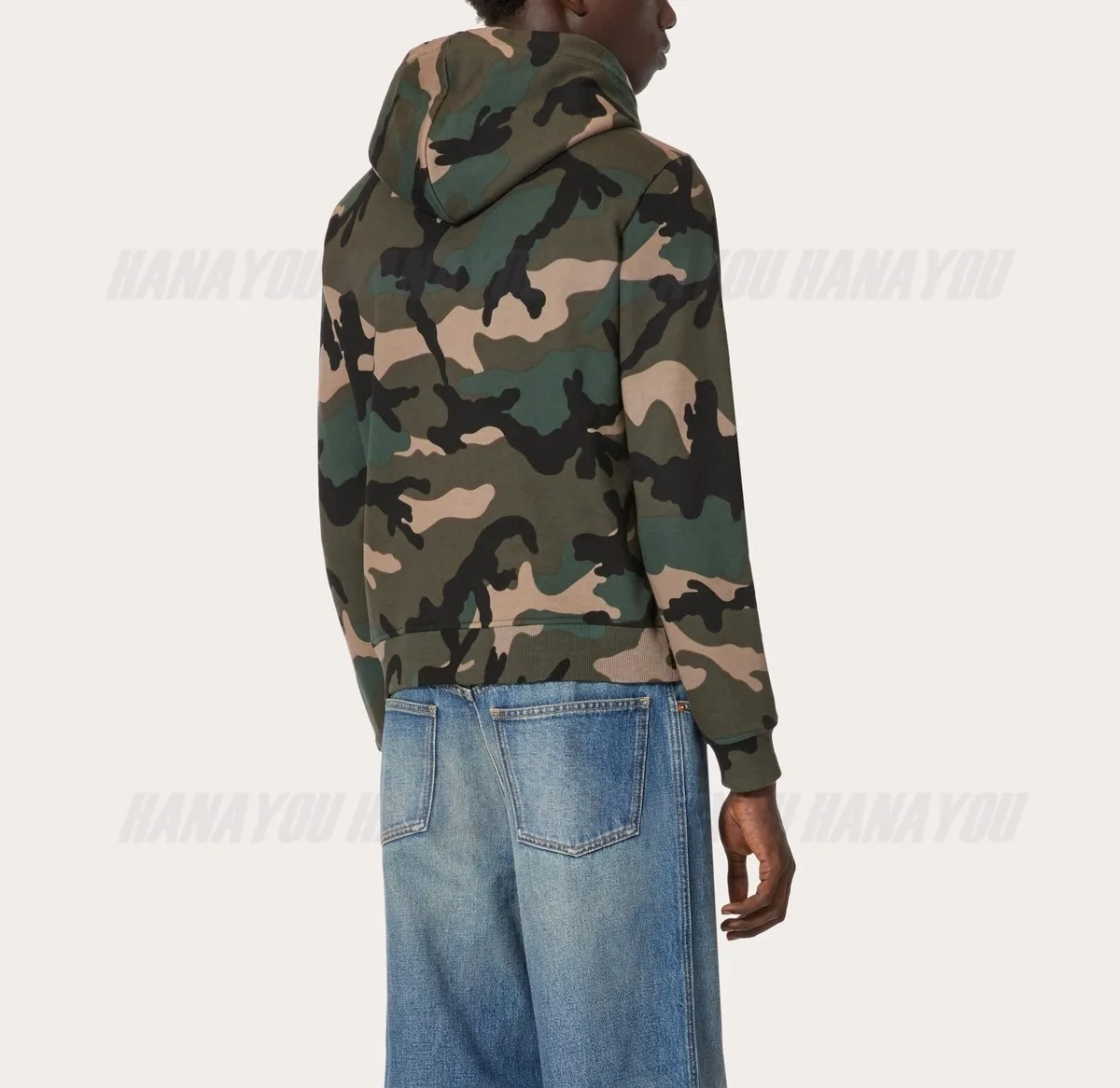 VALENTINO  |Camouflage Sweat Nylon Long Sleeves Cotton Logo Luxury