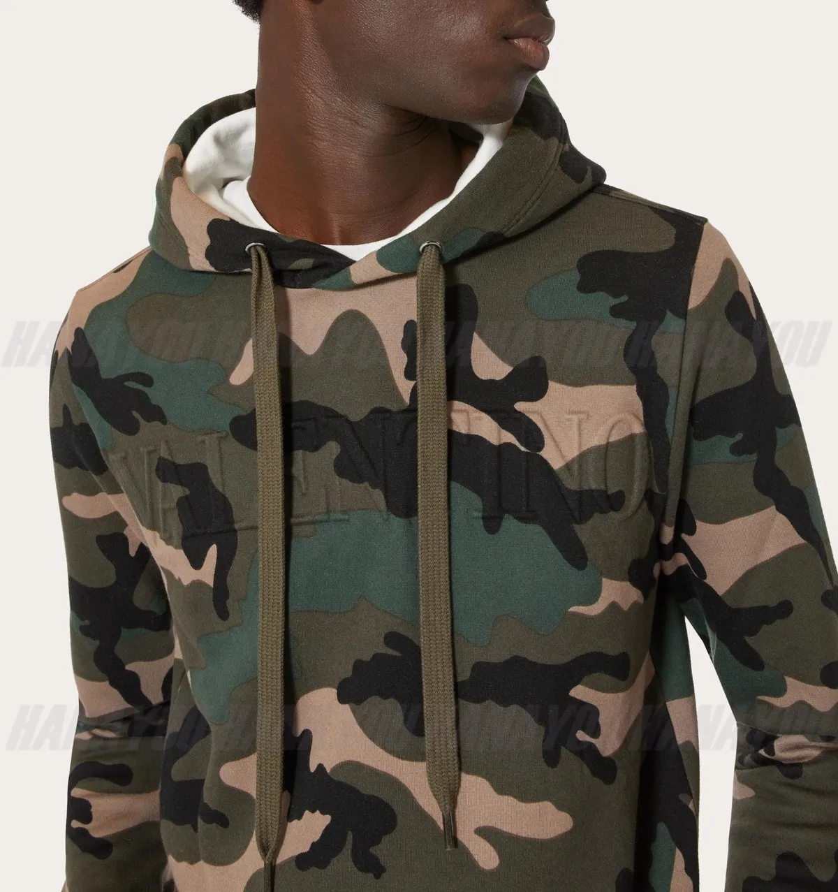 VALENTINO  |Camouflage Sweat Nylon Long Sleeves Cotton Logo Luxury